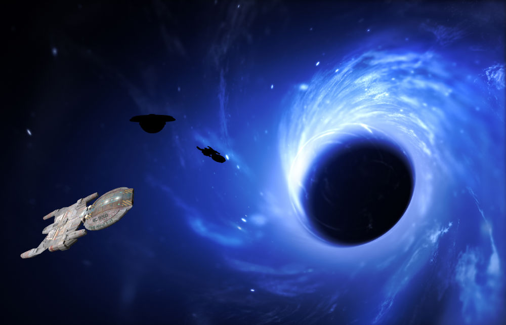 Black hole with ships
