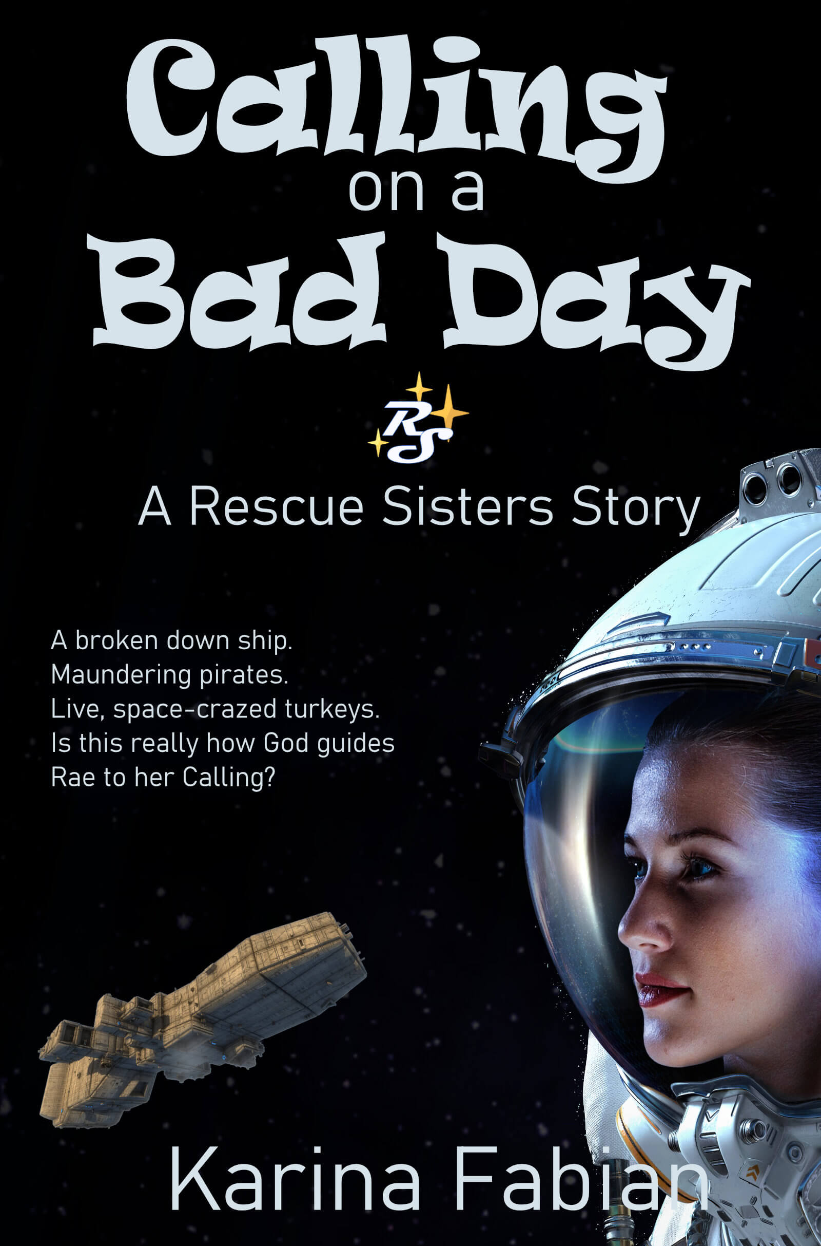 calling on a bad day - tiny cover art for Calling on a Bad Day, a Rescue Sisters story by Karina Fabian