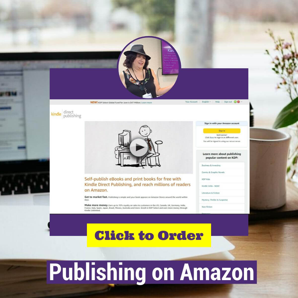 Publishing on Amazon by Karina Fabian – webinar icon 