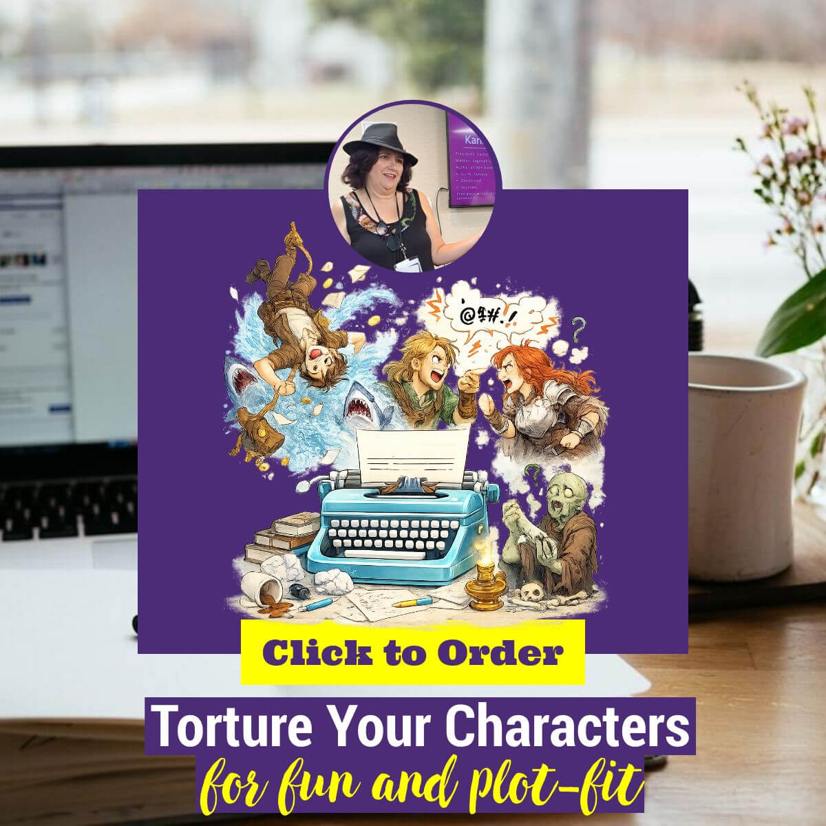 Torture your characters for fun and plot-fit by Karina Fabian – webinar icon 