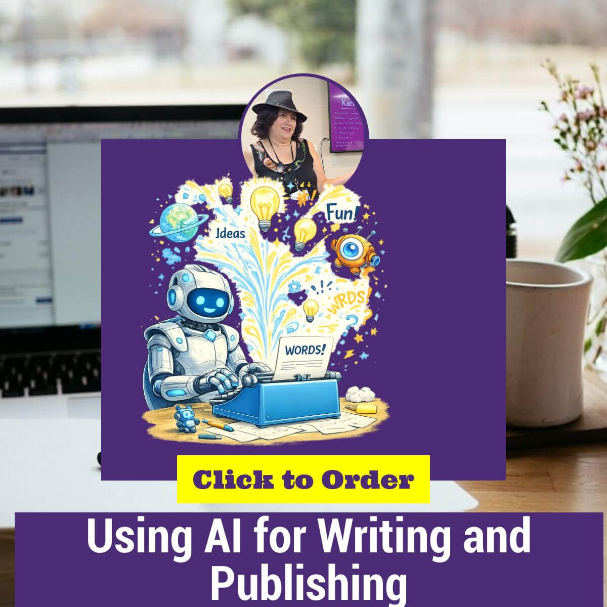 Using AI in writing and publishing - an overview  by Karina Fabian – webinar icon 